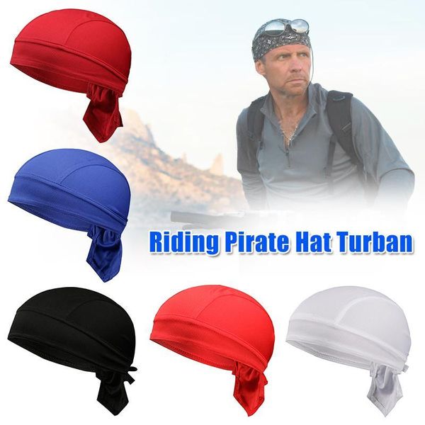 

sports quick dry bandana pirate hat absorbing sweat cycling headwear bhd21, Black