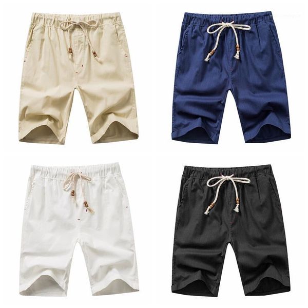 

men's shorts fashion men's summer casual solid drawstring running jogging trunks beach short pants1, White;black