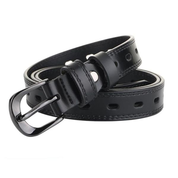 

fashion genuine leather belts for women punk cow leather belt lady soft casual black alloy pin buckle strap coffee jeans student, Black;brown
