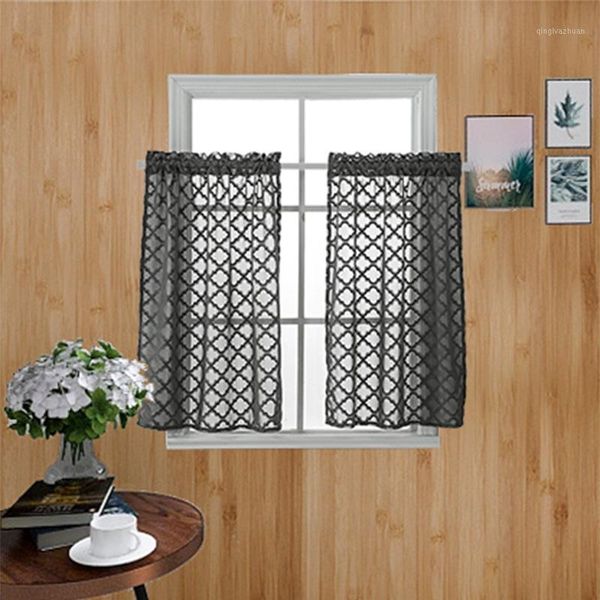 

2020 american coffee curtain with short window curtain valance kitchen voile for home decor cabinet dust sheer curtains1