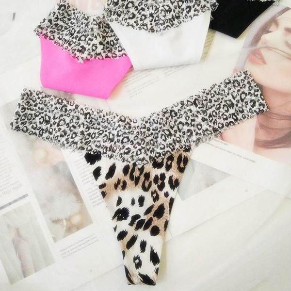 

new women panties spandex shorts panties vs underwears solid black pink leopard lingerie thong big size hipster panty1, Black;white