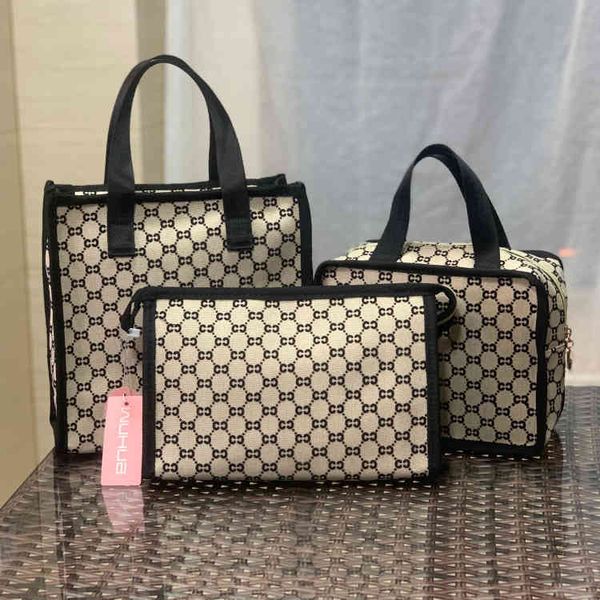 

cosmetic bags handbags fog flower thickened flocking hand-held wash work hand carry women's lunch box snack mommy