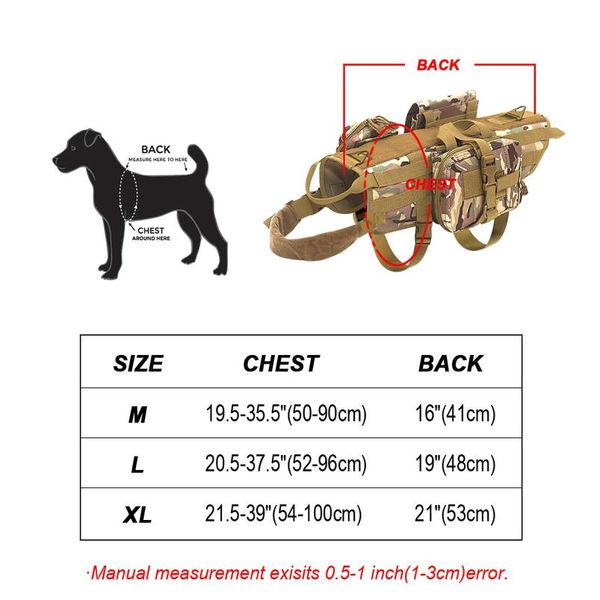 

dog harness military tactical pet k9 working dog molle vest nylon adjustable for medium large dogs training german sheph bbyvpu