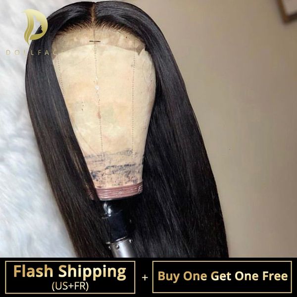 

4x4 lace closure front human hair wigs for black women short bob wig natural brazilian straight remy hair colored pre plucked, Black;brown