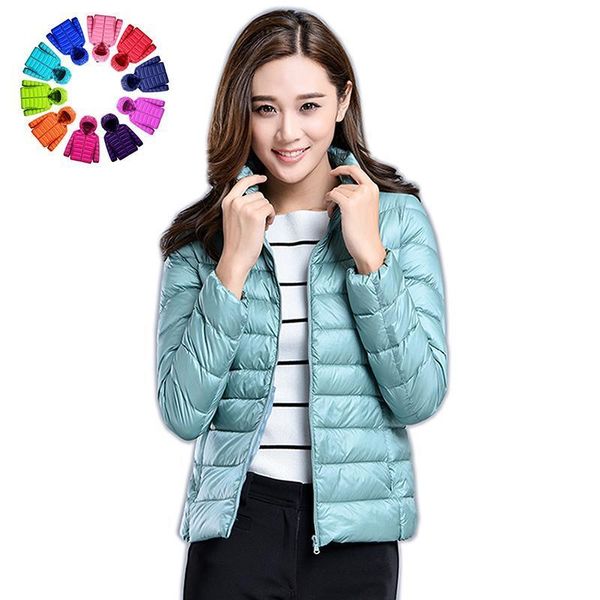 

plus size women light down jacket coat 90% white duck down coat lady hooded winter coat long sleeve warm slim autumn short, Black