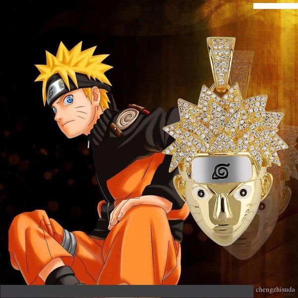 

хип-хоп саска мультфильм подвеска кубического циркон iced out цепь ожерелье hip hop jewelry себе ожерелье мужской, Silver