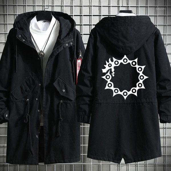 

anime the seven deadly sins coat jacket trench hooded fashion cool streetwear cosplay costume male female winter autumn1, Tan;black