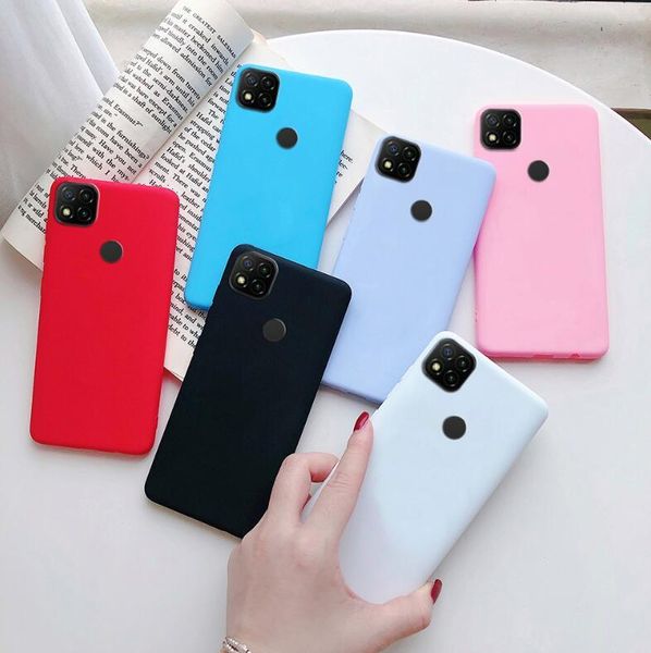 Casos para Xiaomi Redmi 9c Silicone Candy TPU Capa simples telefone case para Xiomi Poco C3 Redmi 9c NFC Redmi9c NFC Case Fundas