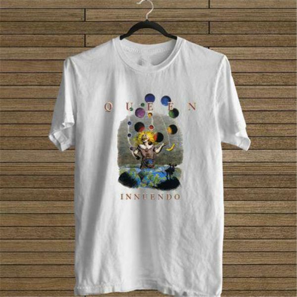 

new queen innuendo album cover white t-shirt tee usa size em1 men women tee shirt sport hooded sweatshirt hoodie