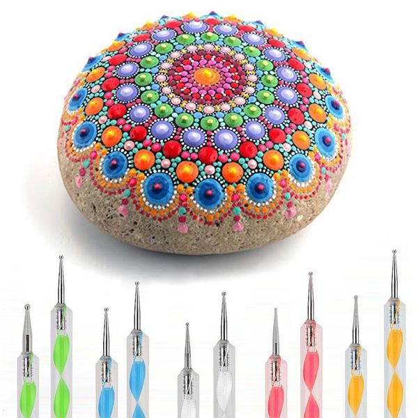 

diy acrylic stick mandala dotting tools for rocks painting dotting tool carving pottery clay nail stamp a jlloar, Silver