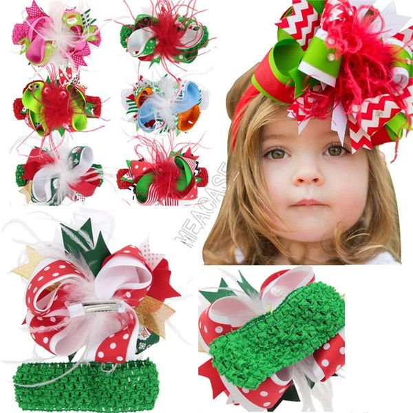 

2020 клип дети волосы бант перо ободки для волос малышей шпилька bowknot barrettes партии аксессуары для волос перо головной убор подарки d1, Slivery;white