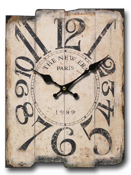 

wall clocks large square clock retro wood creative vintage home decor shabby chic silent watch orologio da parete d0791