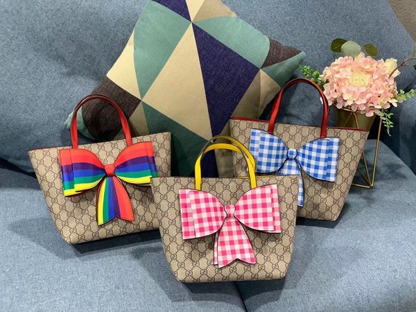 

south korea dongdamen new children's double gd bow vegetable basket portable tote bucket women's bag