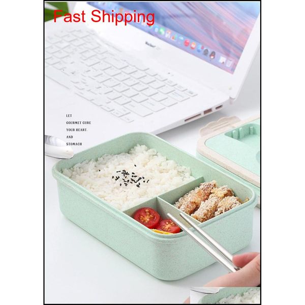 

wheat straw lunch box creative fashion microwave sealed lid tableware food container multi-functional lattice dura qyllwm bwkf