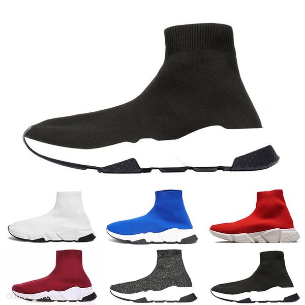 

2020 shoes socks platform casual of triple red bule white flat mens womens sports sneakers fashion size 36-45 c13