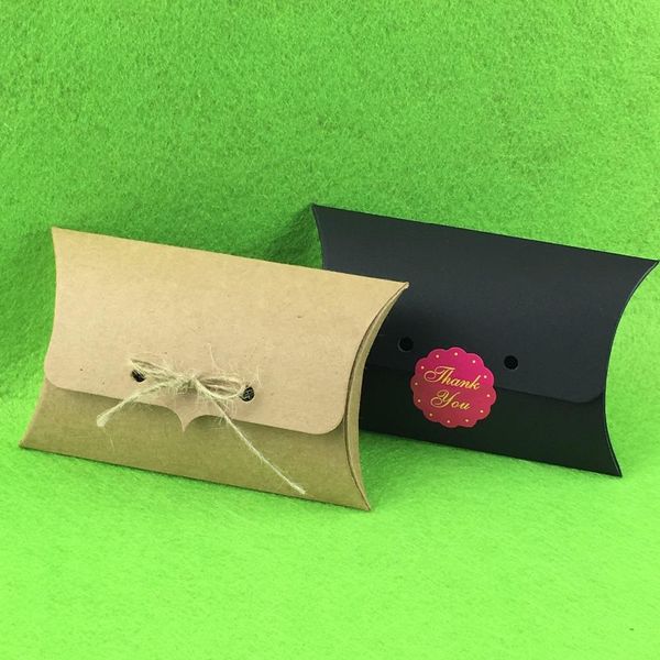 

60pcs 12.5x8x2cm pillow shape thank you candy packaging box wedding party gift favor accessories storage paper box bbyiyf lg2010