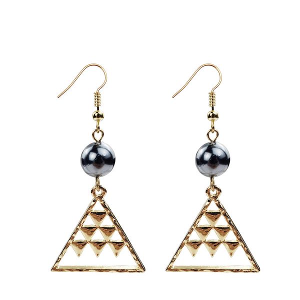 

earrings of delicate hoop gold triangle fashion jewelry minimalist hawaiian earrings jewelry for women party gifts, Silver