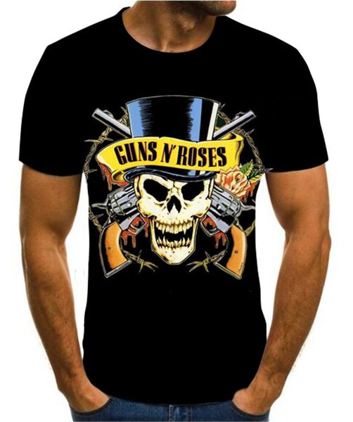 

punk guns n roses black heavy metal 3d gun rose print dress 3d print shirts aesthetic aesthetic hentai men clothing