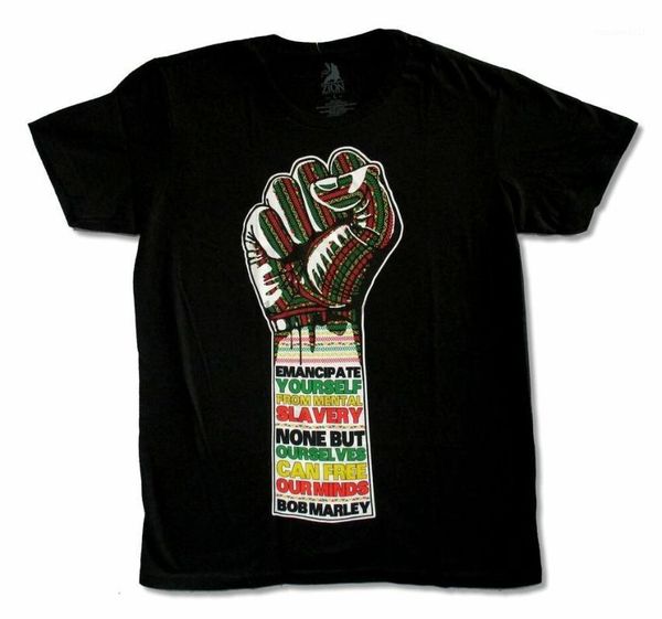 

men's t-shirts bob marley emancipate yourself black t shirt official band music(1)1, White;black