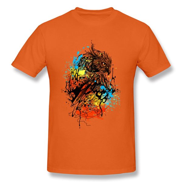 

watercolor animal printed on birds eagle orange fashion art design leisure trendy tees sport hooded sweatshirt hoodie t shirt