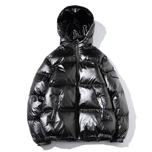 

2020 women's down jacket winter glossy silver/black/gold/blue plus size hooded parka outerwear down padded coats female1