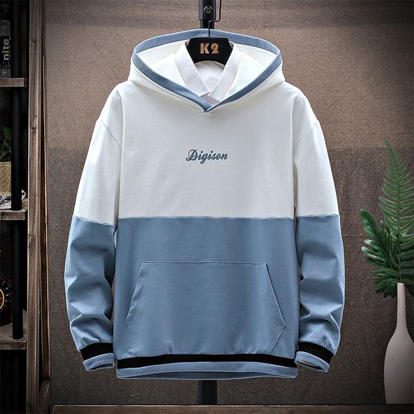 

2021 new men's hoodies autumn harajuku japanese streetwear patchwork casual sweatshirt male hip hop yellow hoodie men i12r, Black