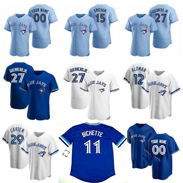 

люмое название торонто джерси синий владимир герреро-младший бо бихет рэндал гричук джастин смок роберто аломар лурд геррриэль jr бейсбол дж, Blue;black