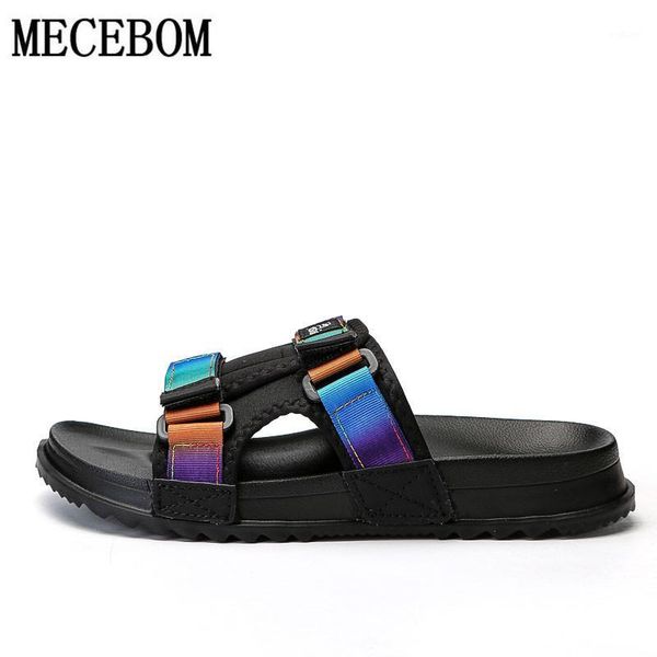 

summer new men slippers big size 36-46 couples casual shoes slip-on outdoor trend slippers non-slip flat shoes men flip flops1, Black