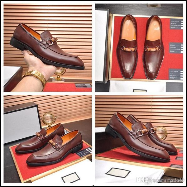 

c6 men dress italian leather shoes slip on fashion men leather moccasin formal male shoes pointed toe shoes for men 33, Black