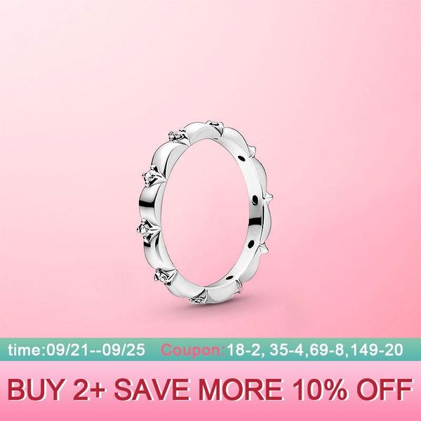 

cluster rings 925 sterling silver flower petals band finger ring for women original brand jewelry gift wife girlfriend, Golden;silver