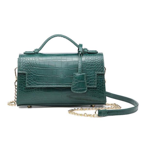 

chain shoulder bags genuine leather messenger bags 2020 fashion crocodile print messenger female party clutch
