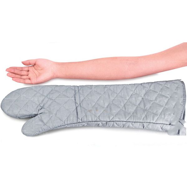 

super long 23 inch oven gloves pastry tools oven mitt kitchen glove bbq heat-resistant cotton anti-cook barbecue bake accessories 1 pcs 1222