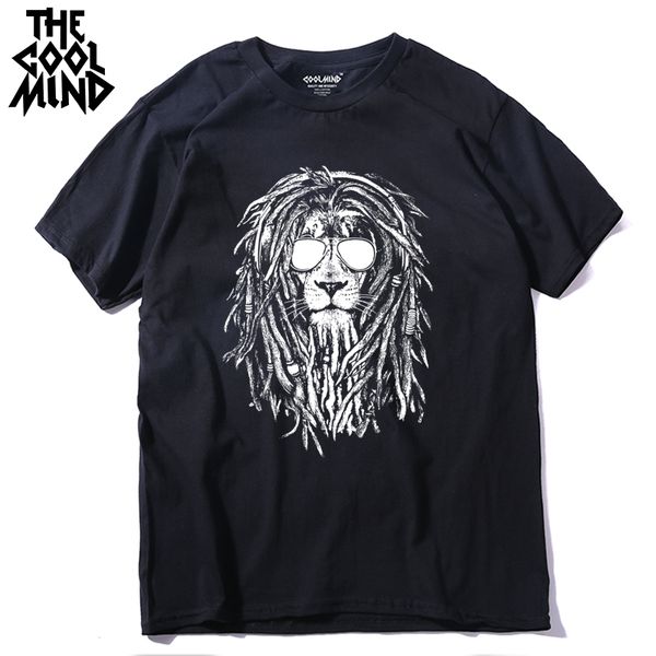 

qi0124a вскользь о-образным вырезом летние мужчины tshirt свободные футболки майка прохладный лев короткий рукав мужчины майка pthd спорта т
