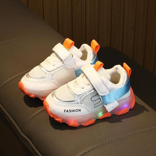 

ребенок спортивная обувь весна светящиеся мода дышащие дети мальчики чистая обувь для девочек кроссовки с легкими кроссовки jlltvp mx_home, Black