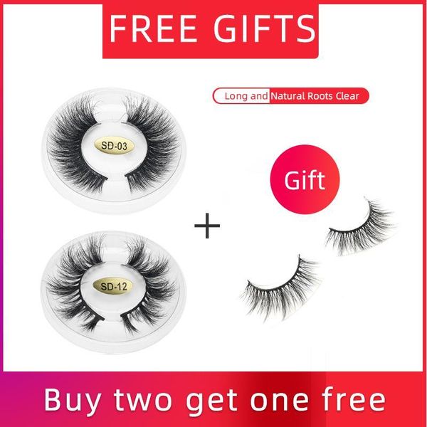

new 3d mink hair natural thick false eyelashes single pack european and american makeup soft curled false eyelashes