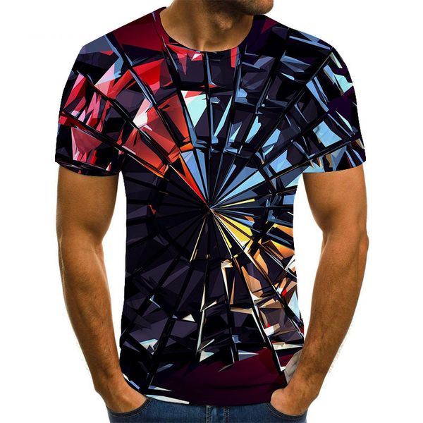 

selling vortex digital printing flower 3d casual mens short sleeve t-shirt, White