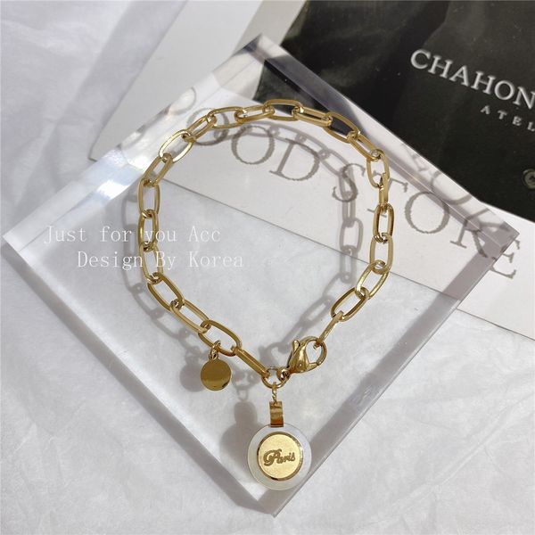 

ptaej панк круг маленькое преувеличение стиль универсального темперамент браслет простого универсальной корейский стиль браслет ins рука вер, Golden;silver