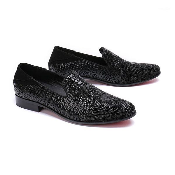 

british style black rhinestone men's casual shoes fashion wedding party men's dress shoes plus size leather flat1