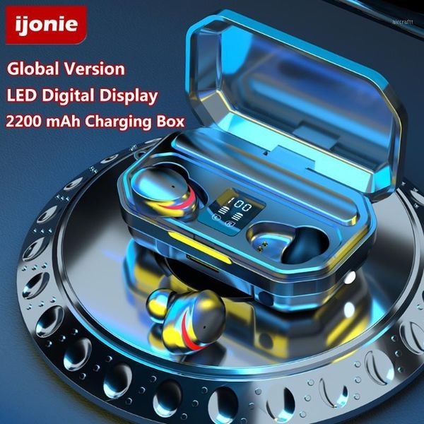 

new led bluetooth wireless headphones touch control headphone ipx7 waterproof wireless charging sports headset1