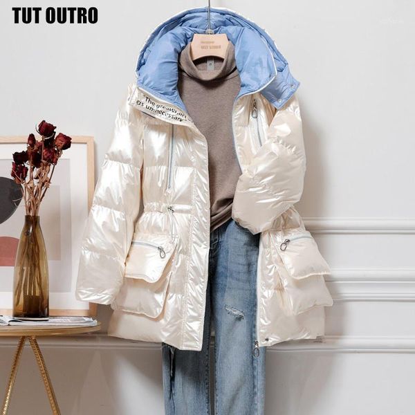 

winter light jacket woman solid hooded long white duck down jacket women thicken warm snow outwear women puffer coat work cloth1, Black