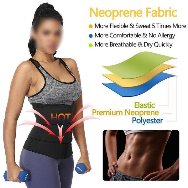 

sweating sweat belt women slimming abdomen belt girdle postpartum strengthening sports girdle yoga waistband sweat band1, Black;gray