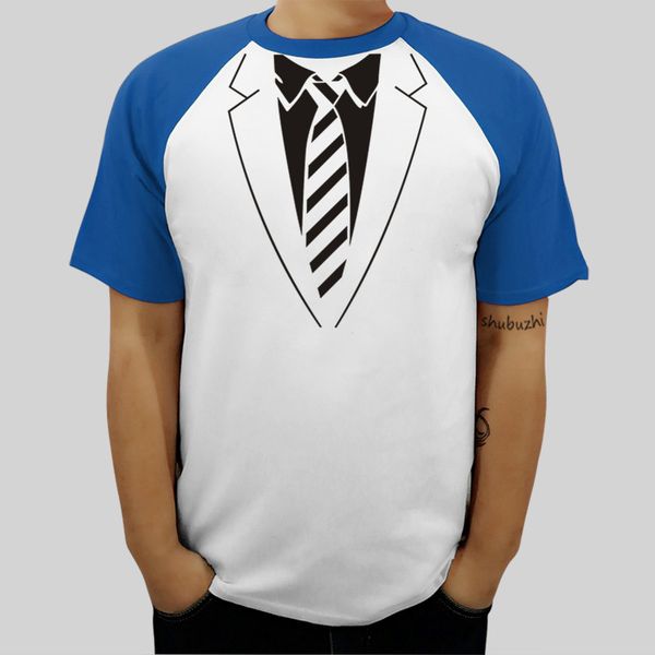 

summer new raglan fake suit tie funny print o neck tees short sleeve casual men's sport hooded sweatshirt hoodie men t shirt
