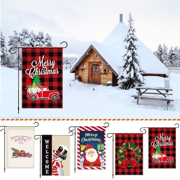 

series garden flags double sides flax banner party single-sided printing outdoor decoration flag christmas yard