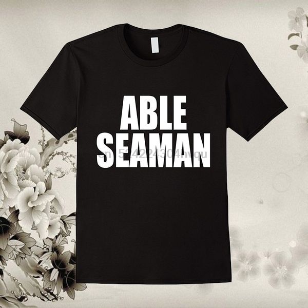 

able seaman in white letter on black men's t shirt one 1 side only women tshirt sport hooded sweatshirt hoodie