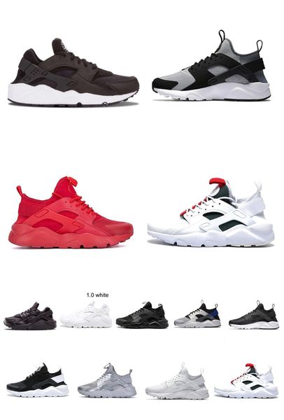 

running shoes triple 4.0 black red women men huaraches 1.0 custom white trainers sport sneakers v3