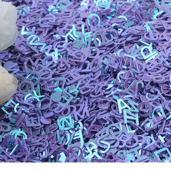 

10g 6mm letters character loose sequins for crafts glitter paillettes scrapbooking sequin confetti nail arts decora jllcmh
