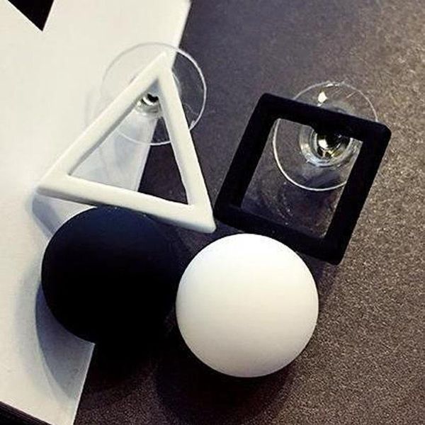 

женская мода черный белый смешанных цветов квадрат pentagram треугольник простой ball drop серьги для женщин оптовой продажи ювелирных издел, Golden