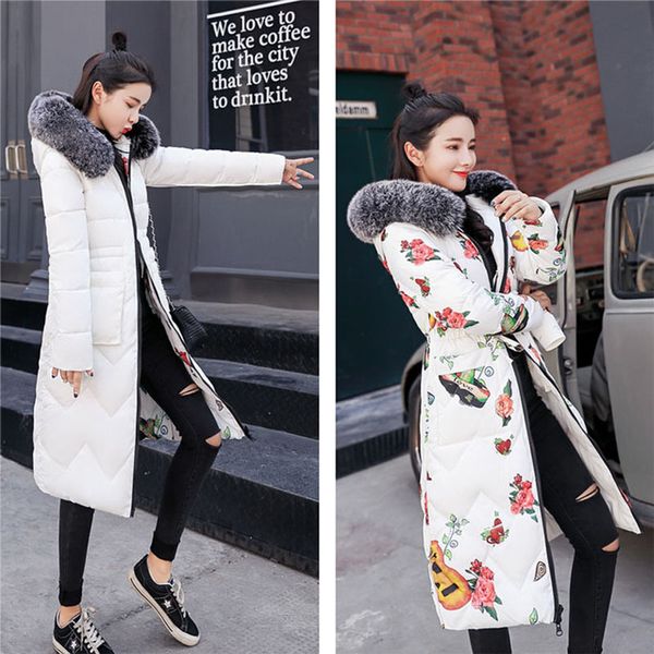 

2021 newdesign women winter jacket double two sides with fur collar hooded ladies coat long mujer r040, Black