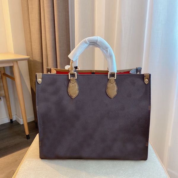 

crafty giant handbag onthego gm womens shopping bags leather shoulder anvas large capacity tote bag ladies purse duplex print toron