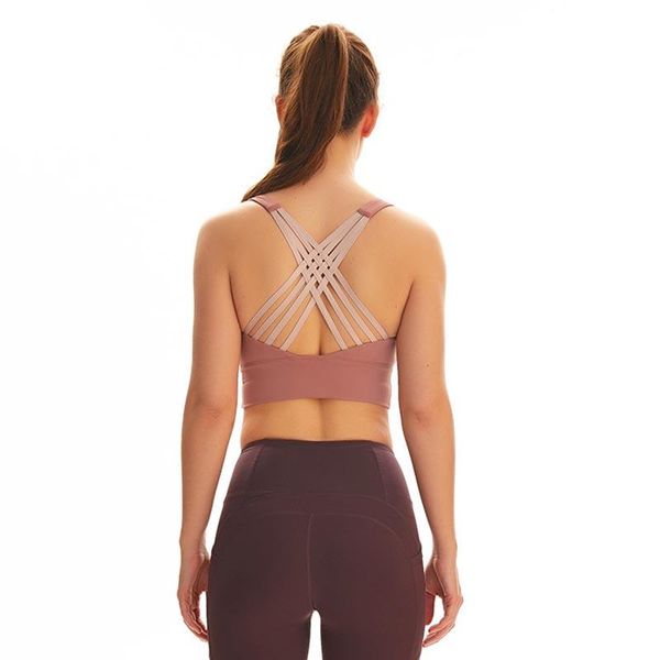 

gym clothing crisscross straps running sport bras women butter soft widen hem push up workout fitness yoga crop brassiere, White;black